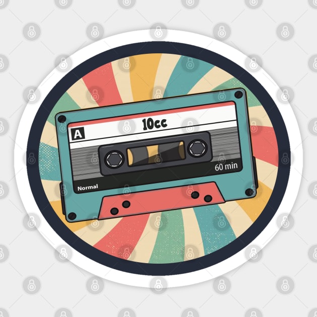 10cc retro Sticker by Saha Paloma Ilustra